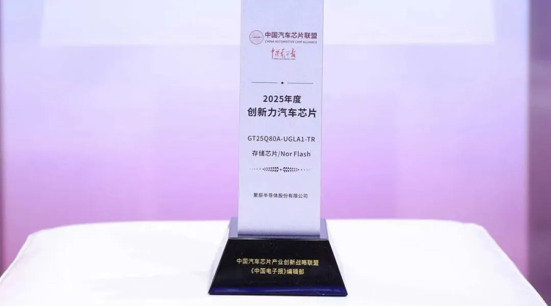 聚辰半导体GT25Q80A荣获2025年度创新力汽车级芯片奖